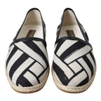 Dolce & Gabbana - Black White Stripes Slip On Espadrille