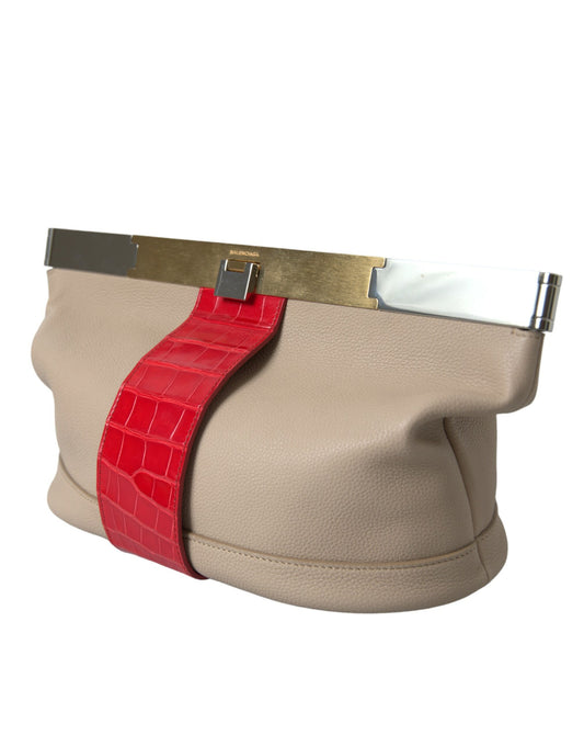 Balenciaga – Two-Tone Alligator & Calf Leather Clutch