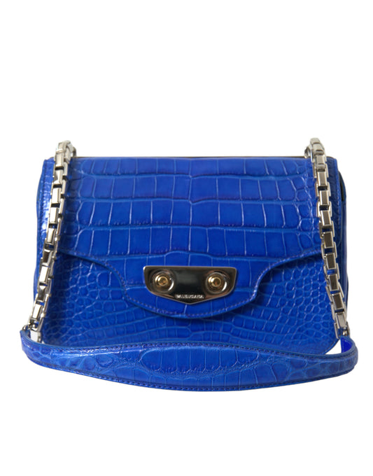 Balenciaga – Alligator Skin Mini Shoulder Bag Blue