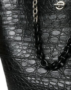 Balenciaga – Crocodile Maxi Bucket Bag Black