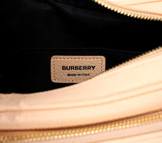 Burberry – Small Peach Pink Leather Camera Bag