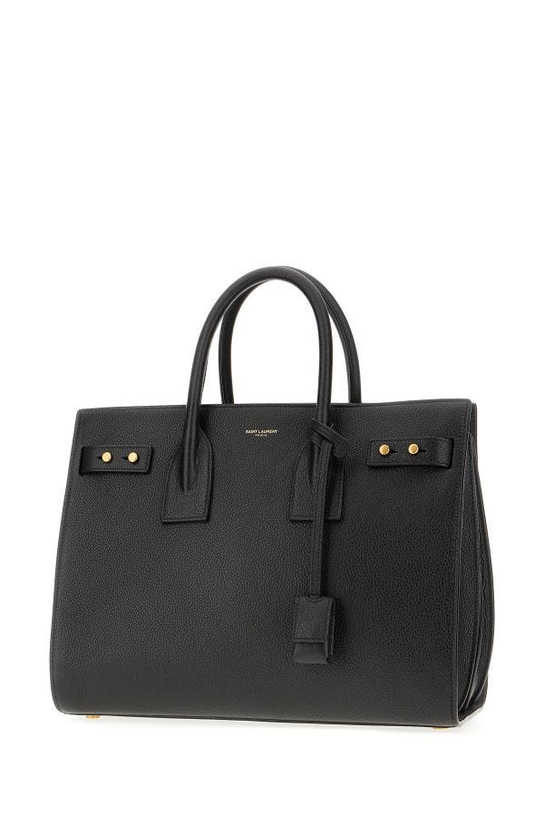 Saint Laurent – Black Sac De Jour Leather Handbag