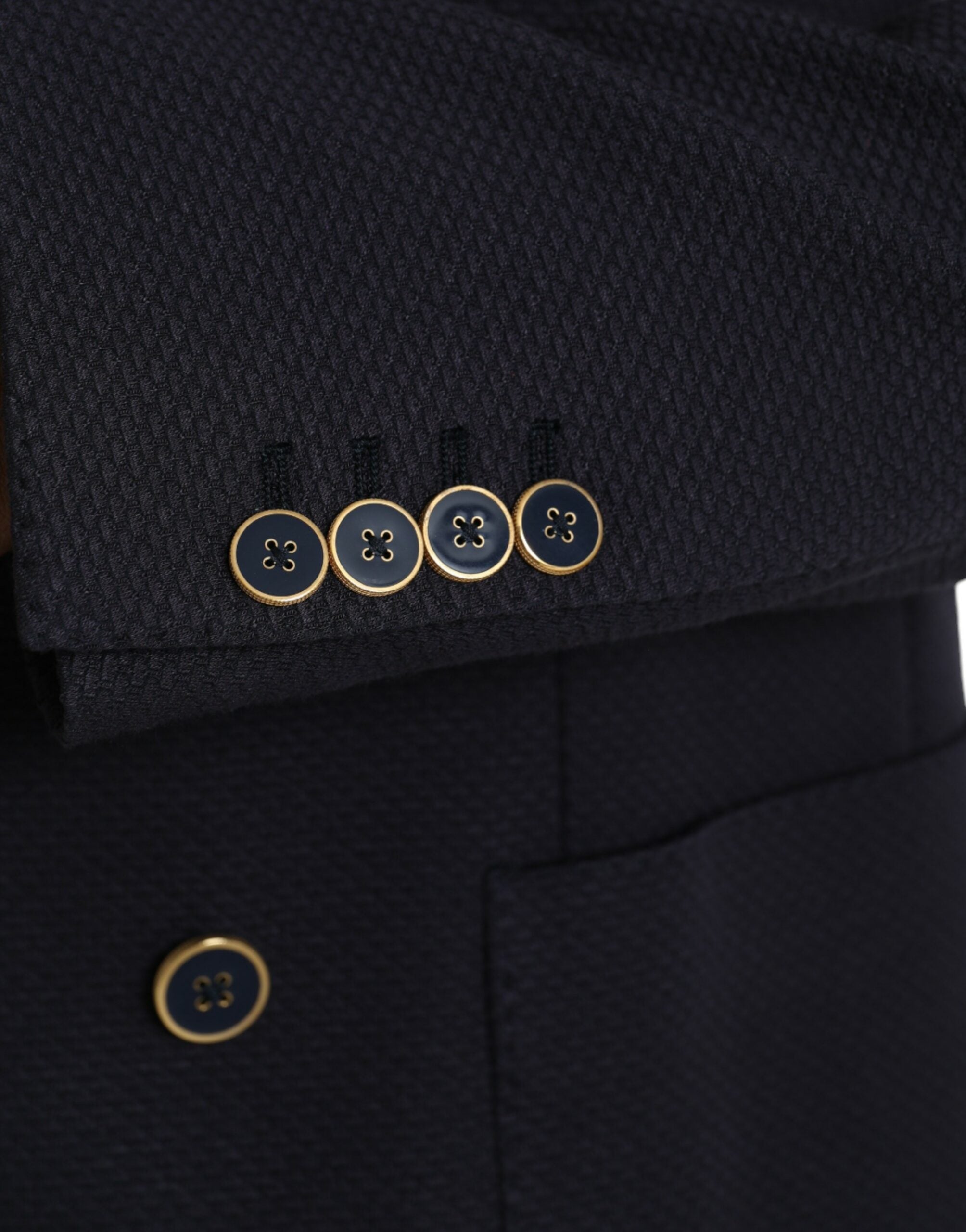 Dolce & Gabbana - Dark Blue Crown Bee Double Breasted Blazer