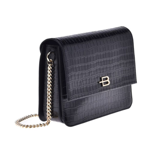Baldinini – Black Python-Print Crossbody Bag
