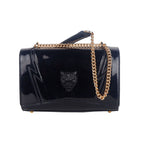 Plein Sport- Chic Patent Effect Chain Shoulder Bag