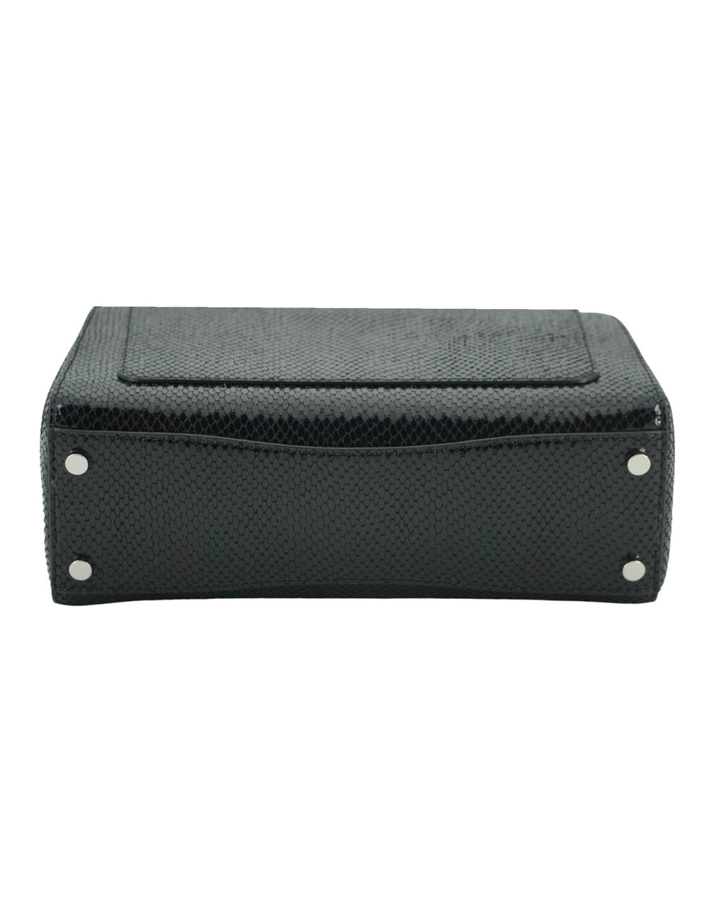 Jimmy Choo – Black Cheri Lizard Leather Top Handle Bag