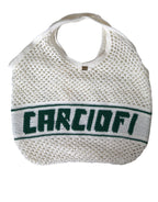 Dolce & Gabbana - White Green Knitted Cotton Logo Shopping Tote Bag