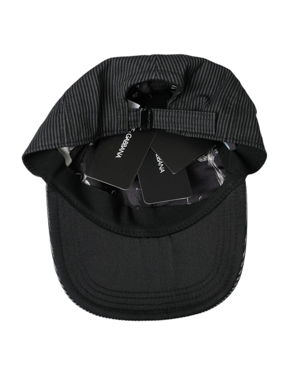 Dolce & Gabbana - Black Cotton Embellished Baseball Hat Men
