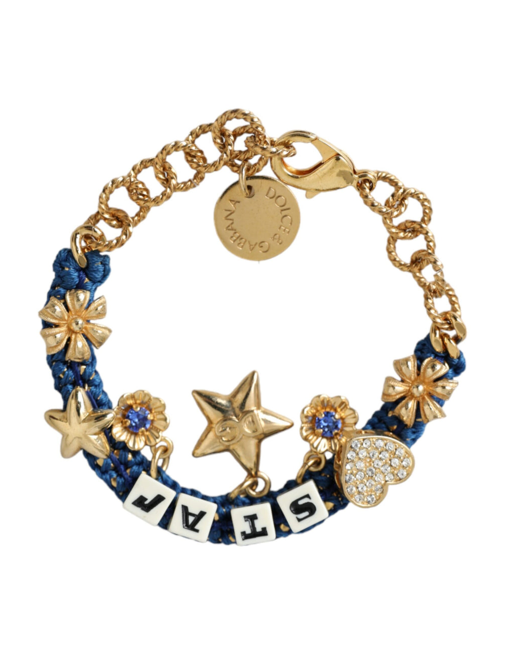 Dolce & Gabbana - Gold Tone Brass Chain Star Fashion Bracelet