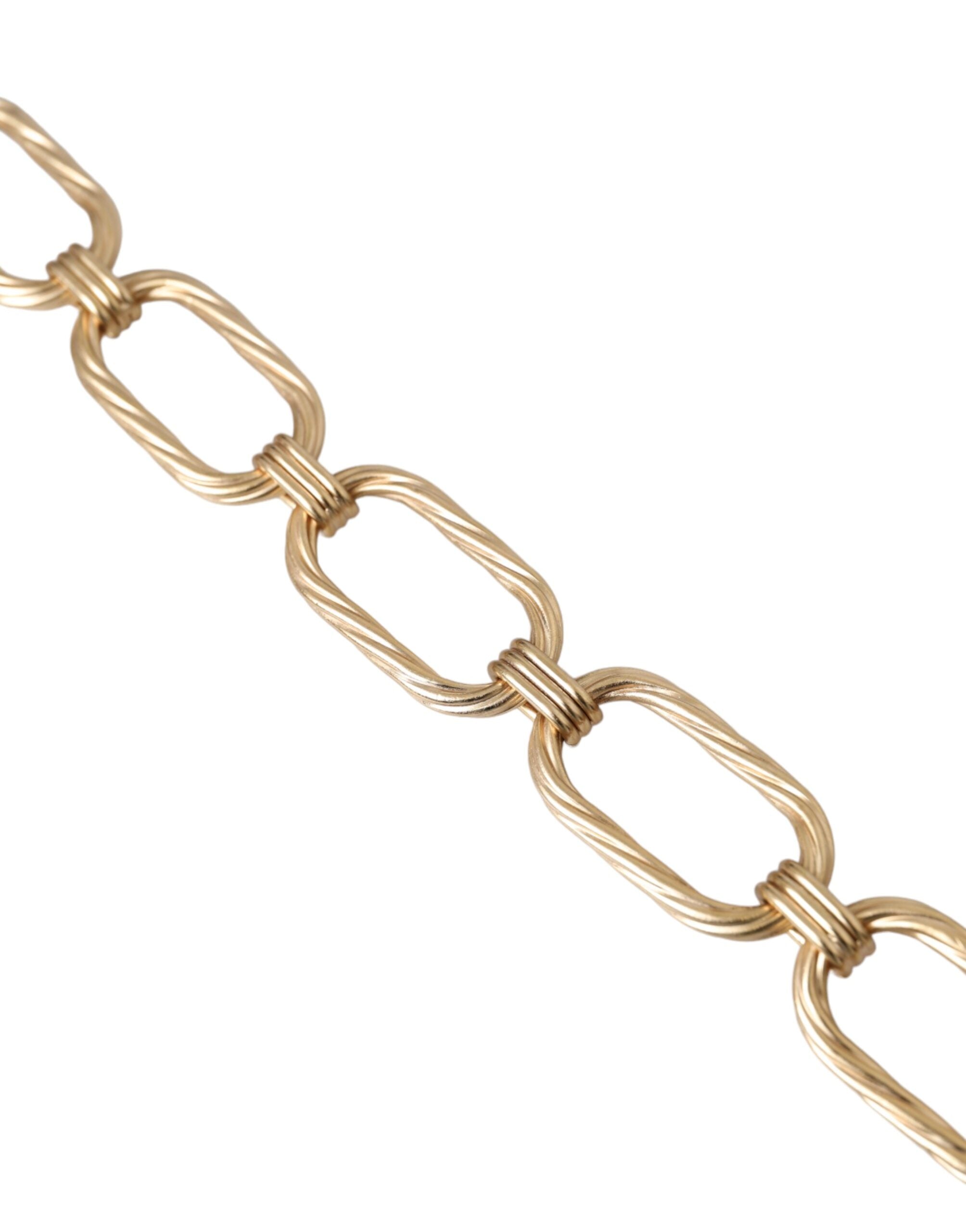 Dolce & Gabbana - Gold Tone Brass Large Link Chain Jewelry Necklace