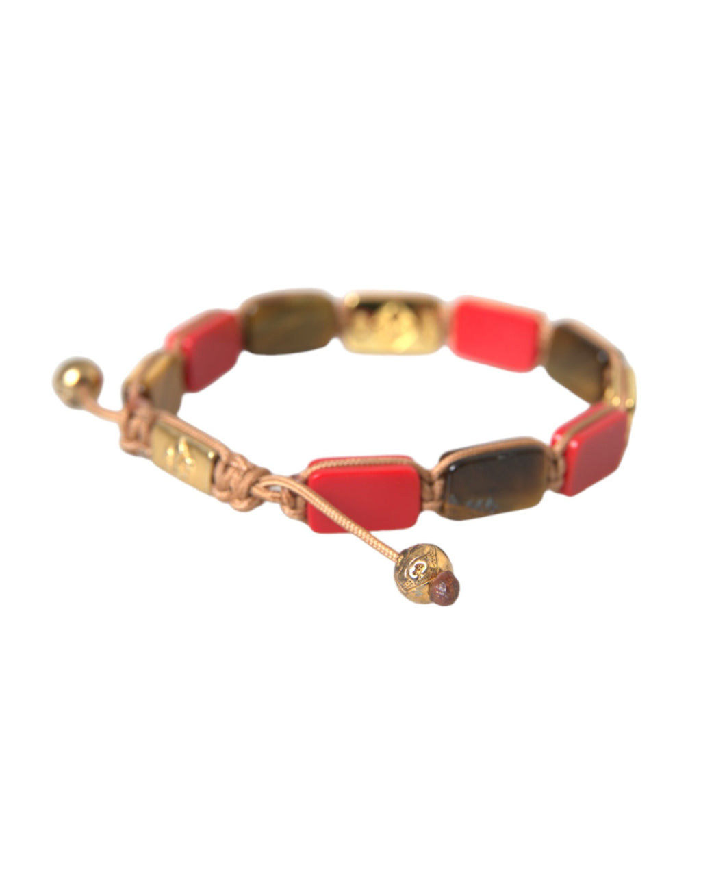 Nialaya - CZ Tiger Eye Red Coral 925 Silver Men Bracelet