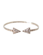 Nialaya - Arrow Crystal 925 Silver Bangle Bracelet Women