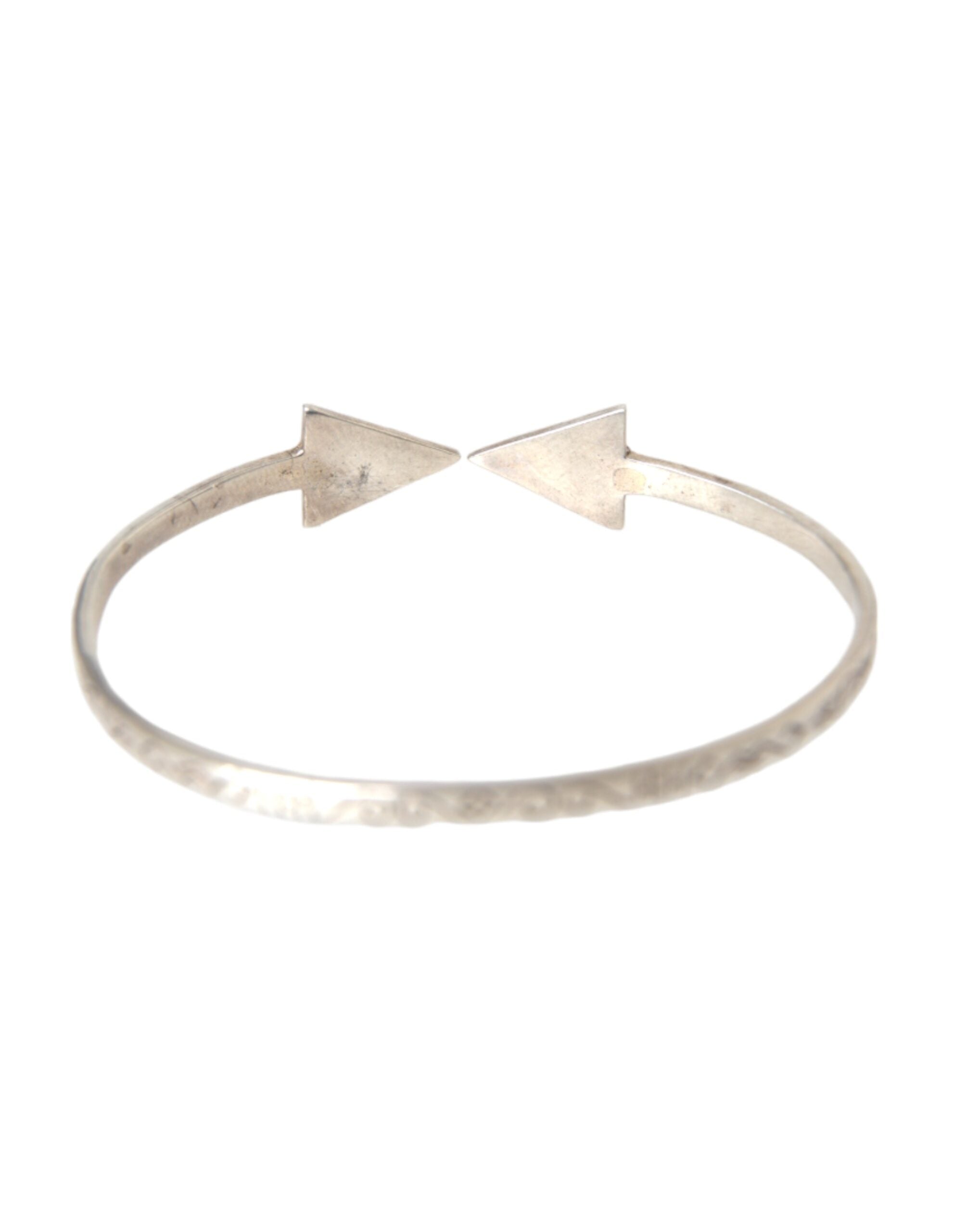 Nialaya - Arrow Crystal 925 Silver Bangle Bracelet Women