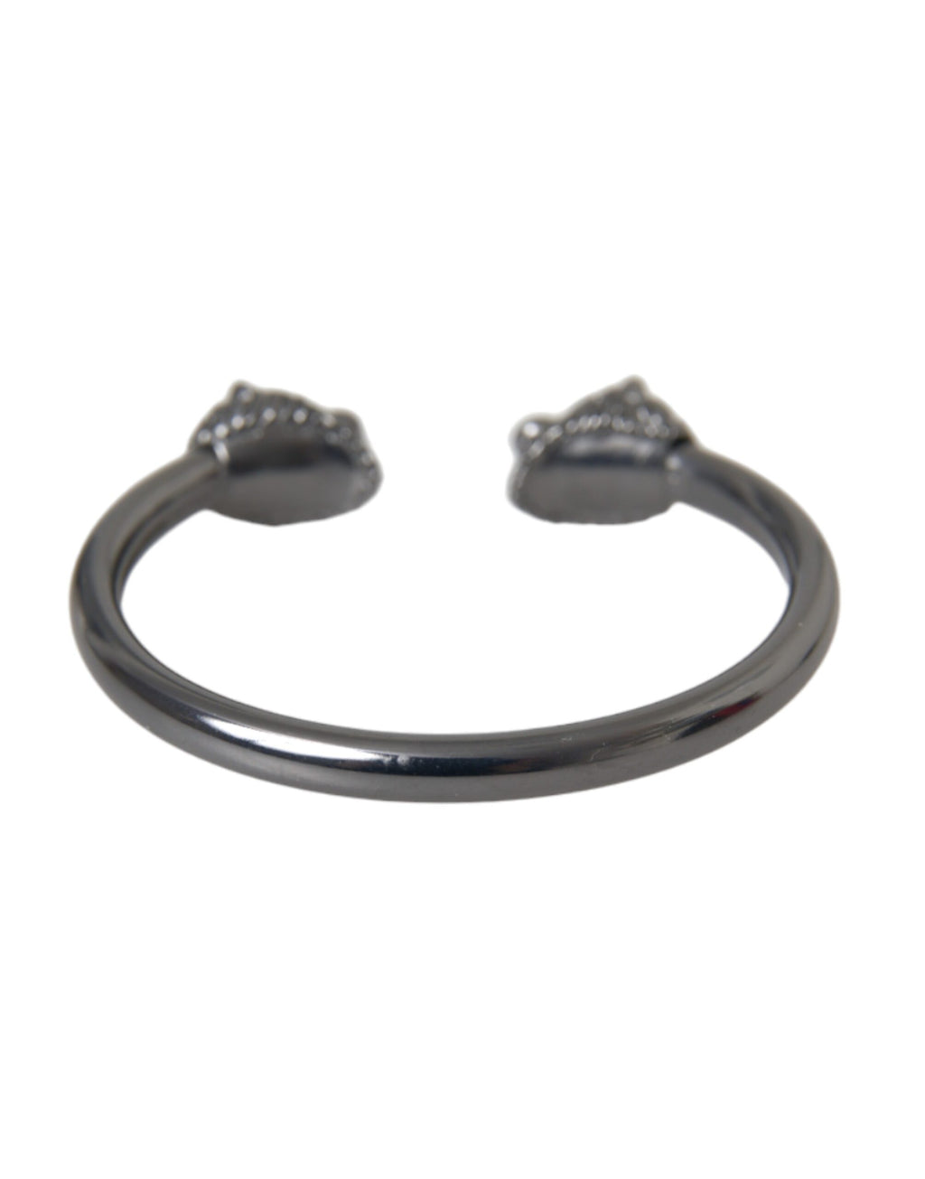 Nialaya - Black Rhodium Lion Bangle Bracelet Women