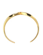 Nialaya - Arched Wing Cuff Skyfall Gold CZ 925 Bracelet