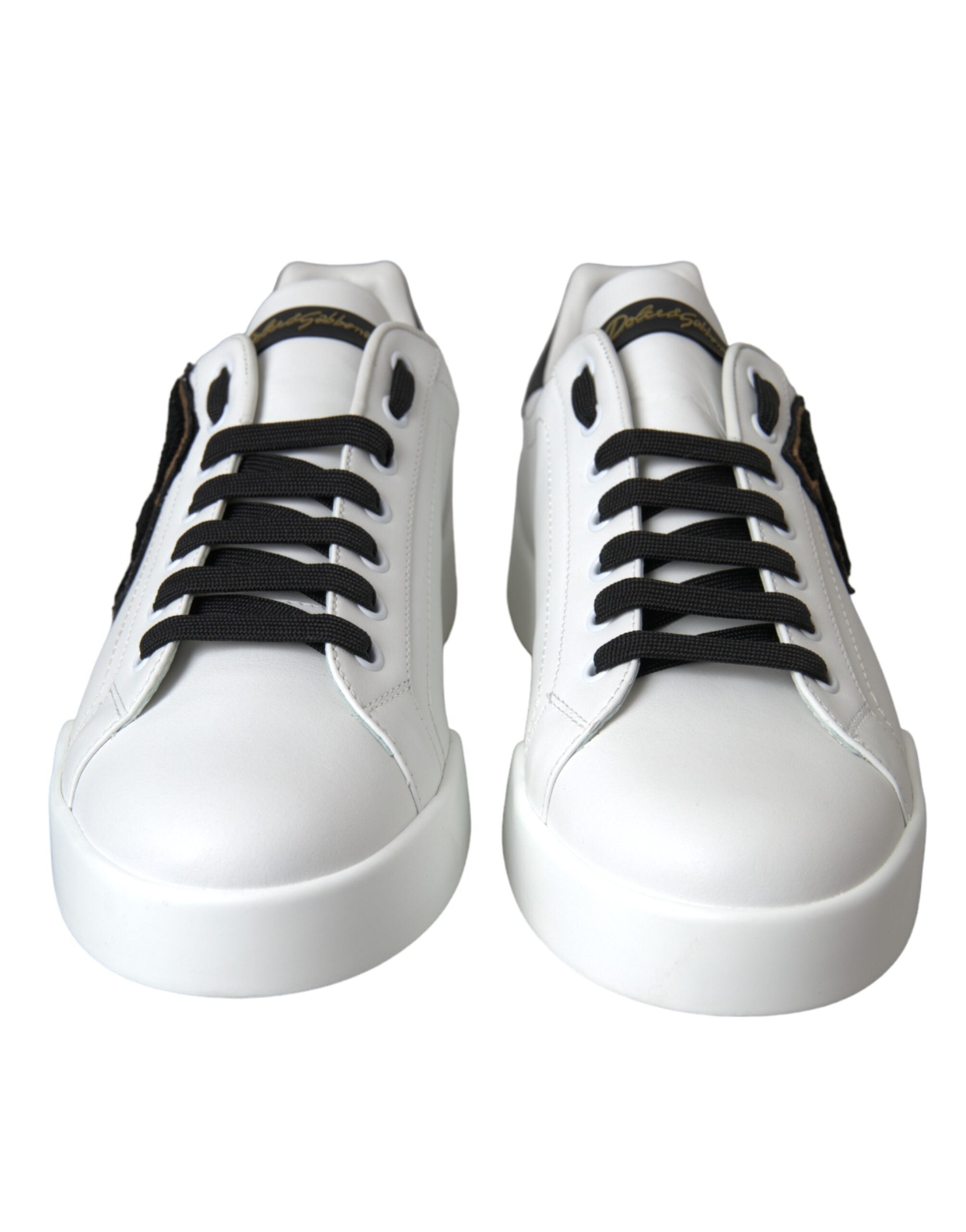 Dolce & Gabbana - White Leather DG Logo Casual Low Top Sneakers