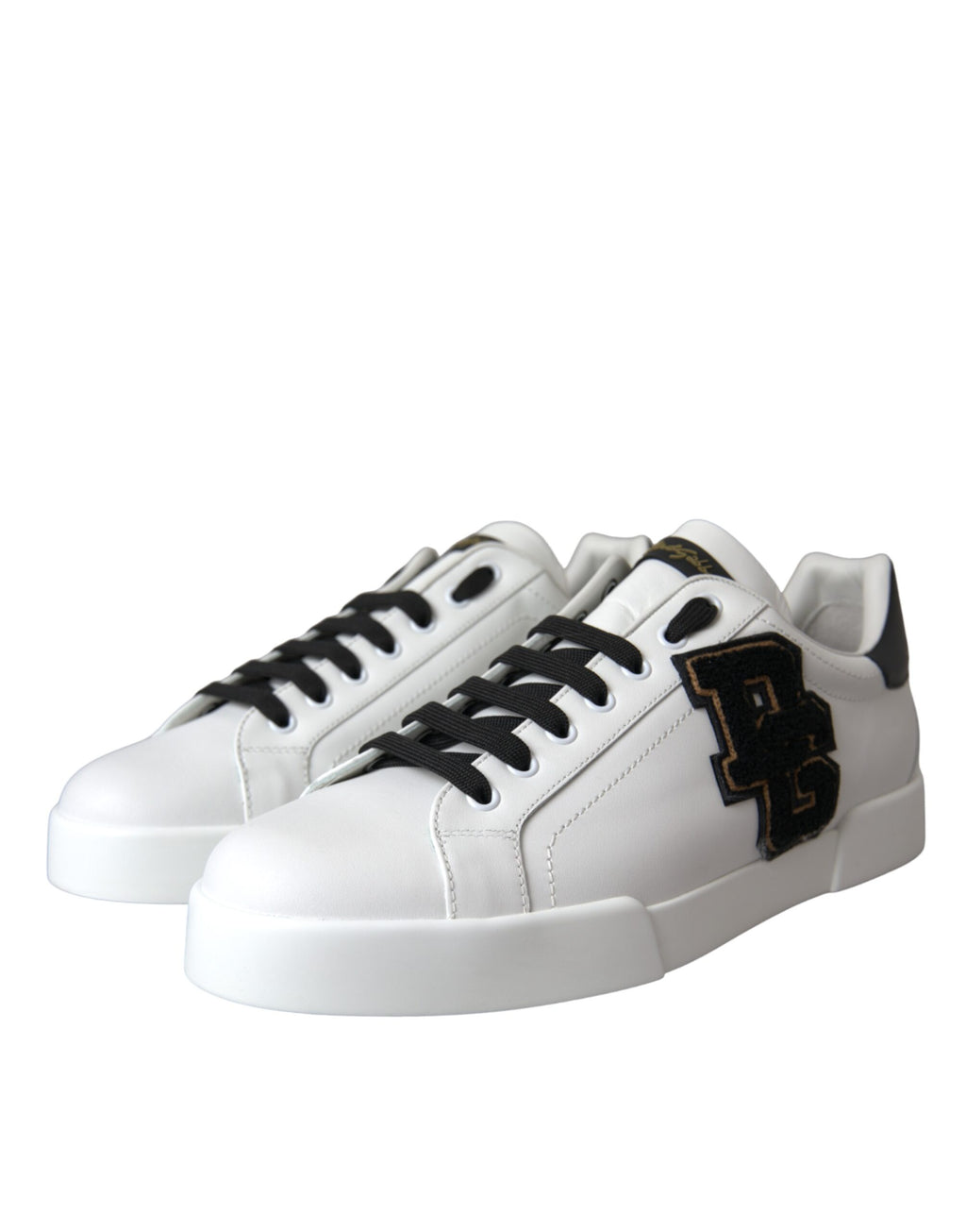 Dolce & Gabbana - White Leather DG Logo Casual Low Top Sneakers