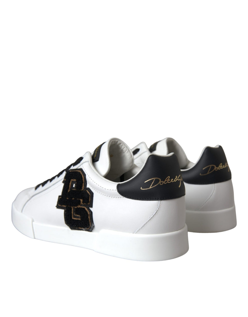 Dolce & Gabbana - White Leather DG Logo Casual Low Top Sneakers