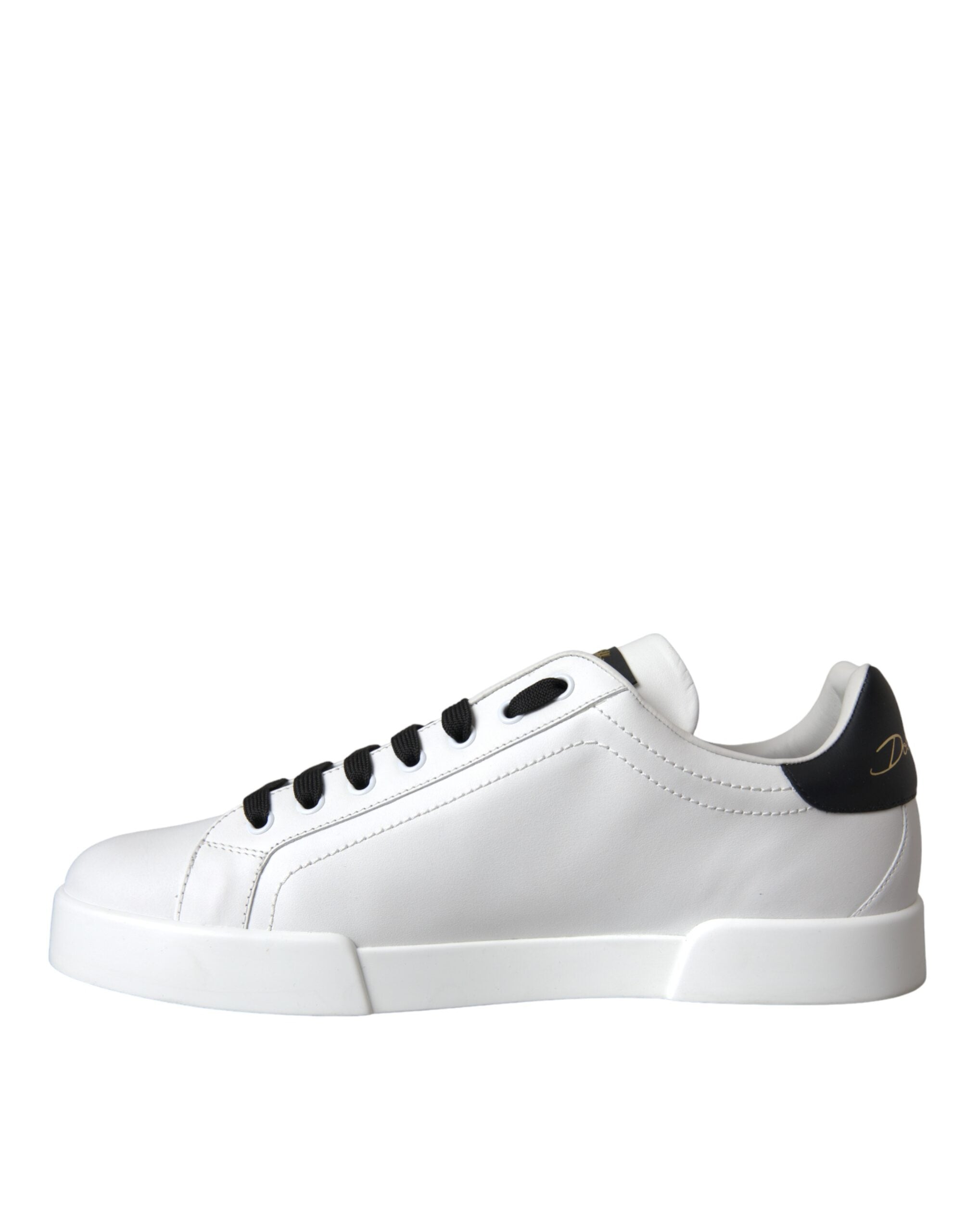 Dolce & Gabbana - White Leather DG Logo Casual Low Top Sneakers