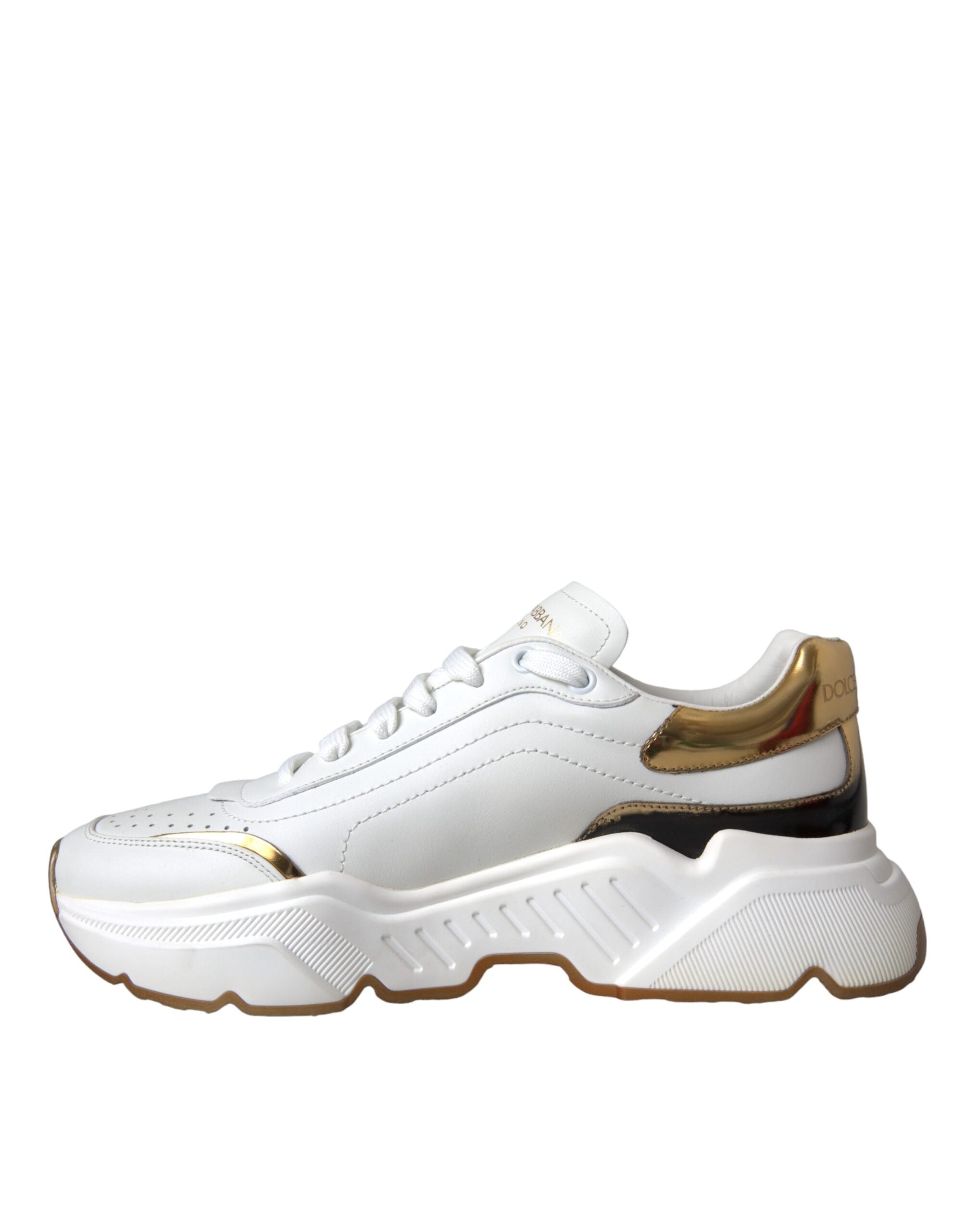 Dolce & Gabbana - White Gold DAYMASTER Leather Sneakers Shoes