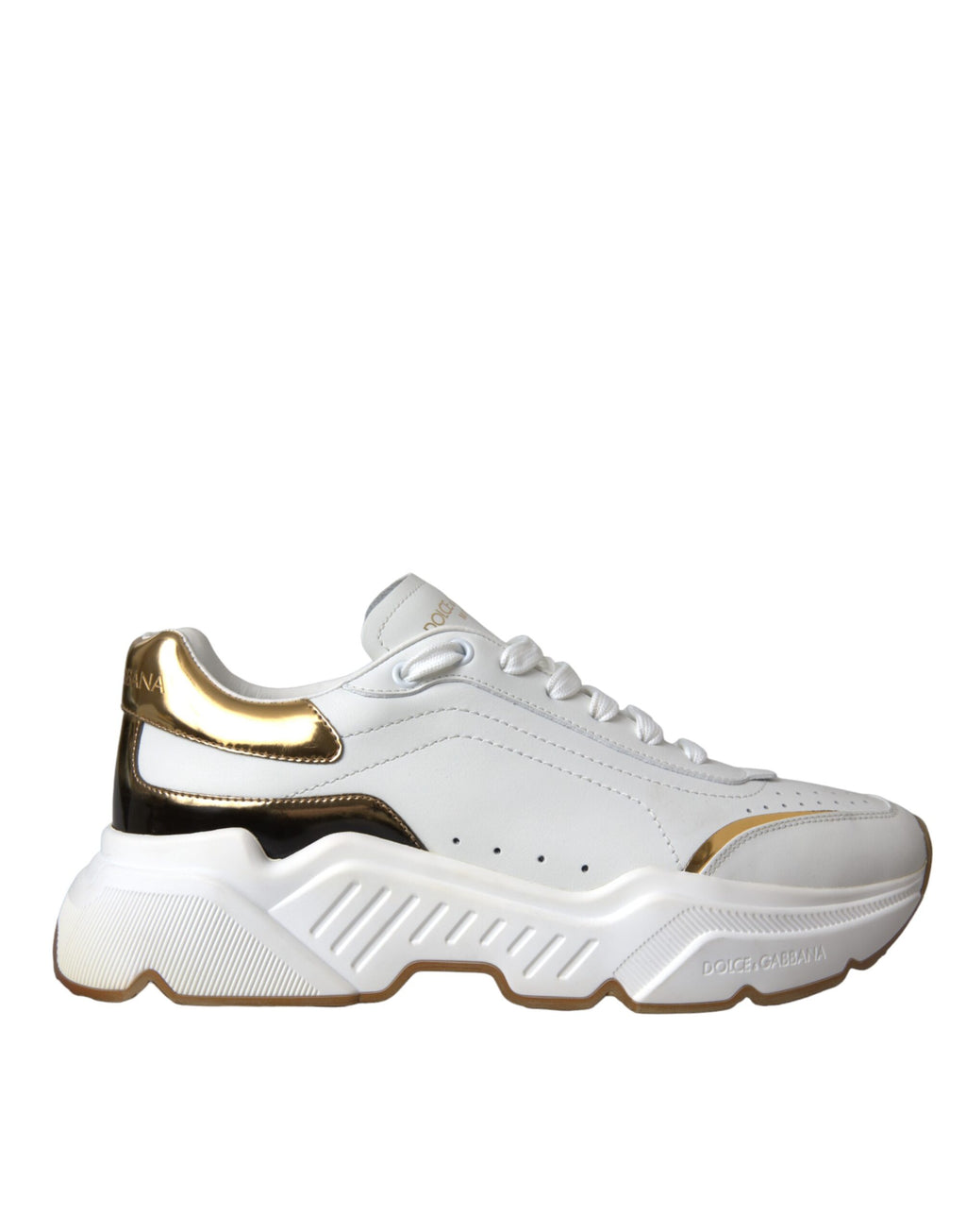 Dolce & Gabbana - White Gold DAYMASTER Leather Sneakers Shoes