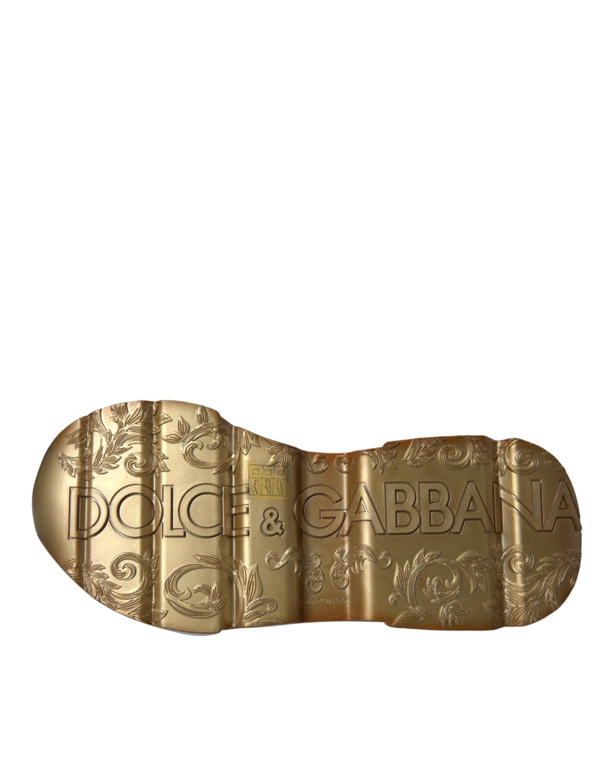 Dolce & Gabbana - White Gold DAYMASTER Leather Sneakers Shoes