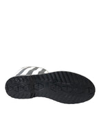 Dolce & Gabbana - Black Rubber Knee High Flat Boots Shoes