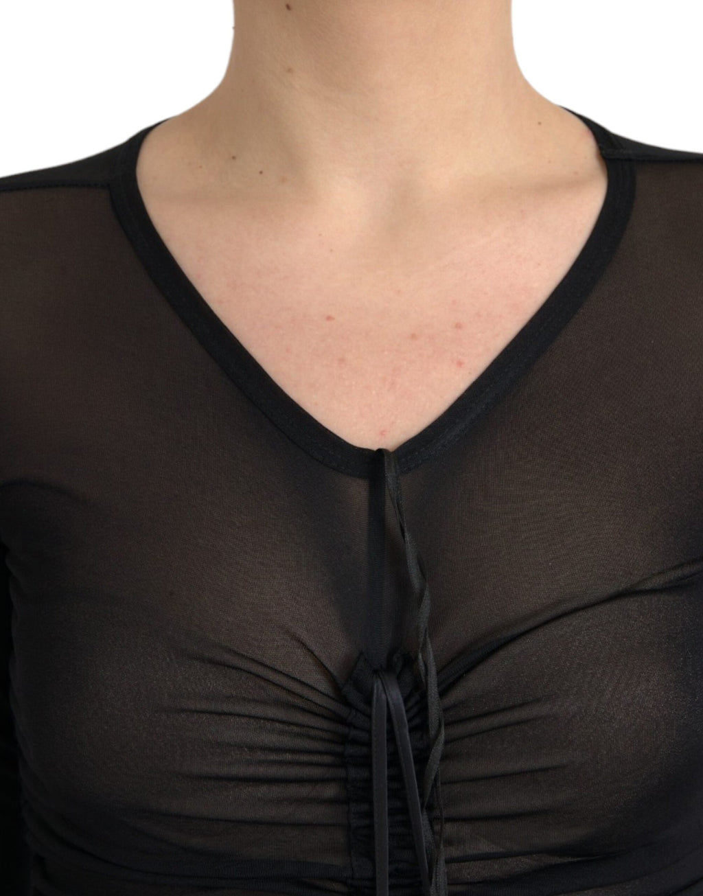 Dolce & Gabbana - Black Sheer Bodycon Sheath Midi Dress