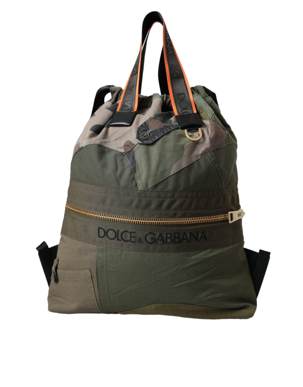 Dolce & Gabbana - Military Green Patchwork Rucksack Backpack