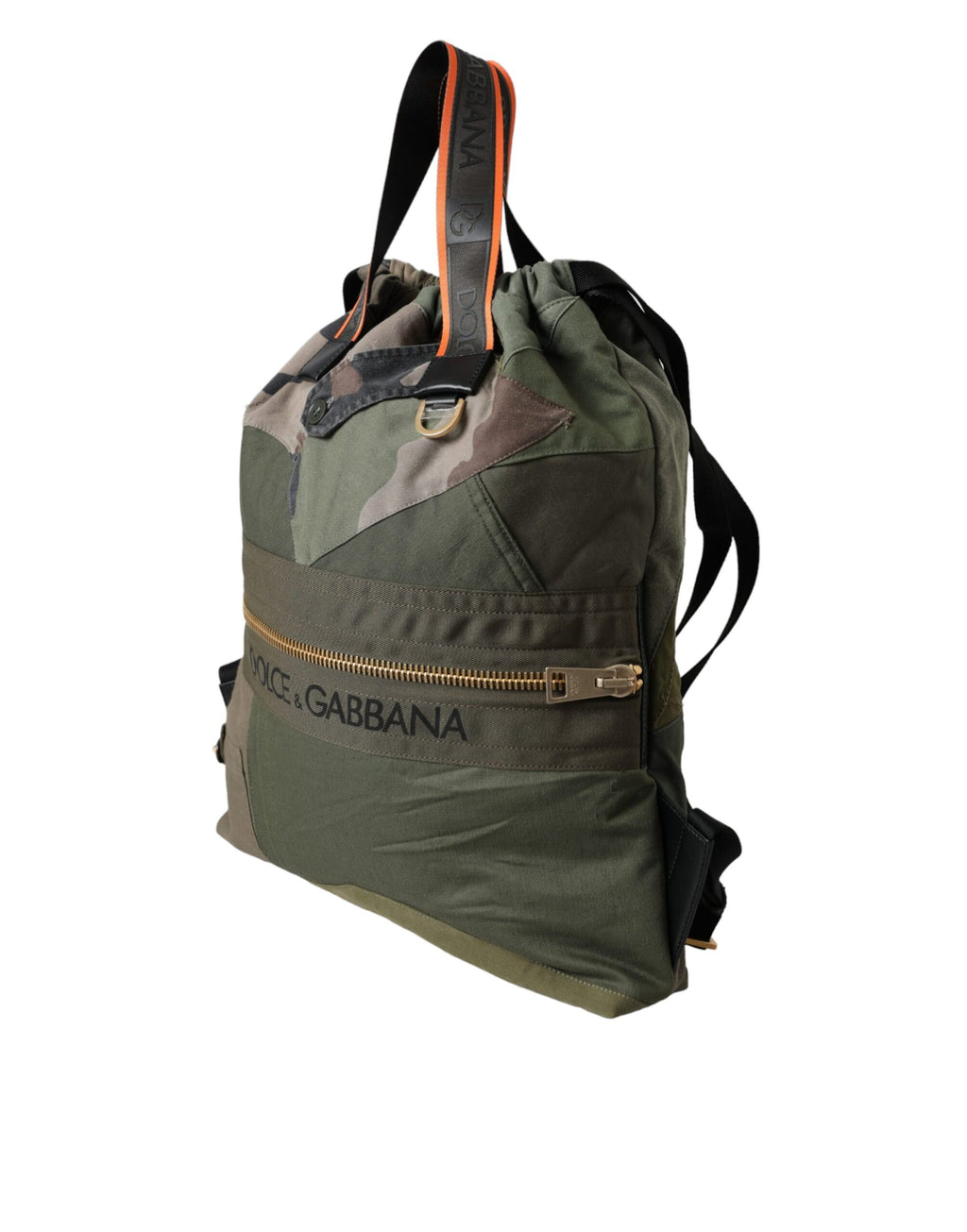 Dolce & Gabbana - Military Green Patchwork Rucksack Backpack