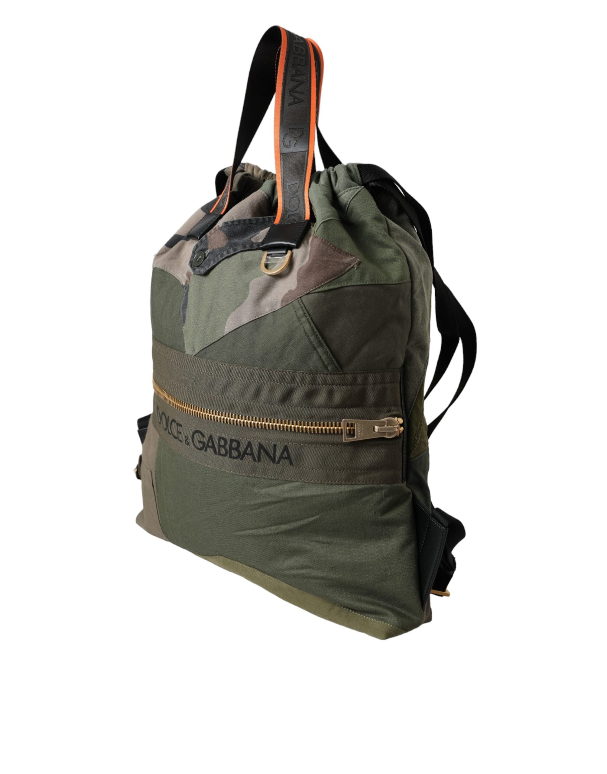 Dolce & Gabbana - Military Green Patchwork Rucksack Backpack