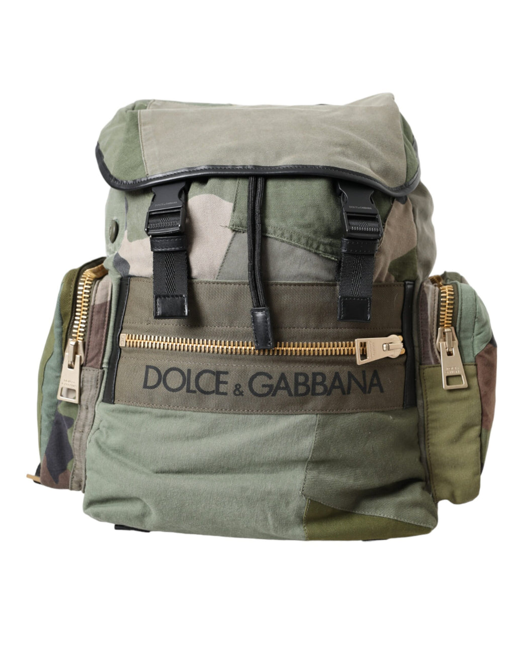 Dolce & Gabbana - Military Green Patchwork Rucksack Backpack