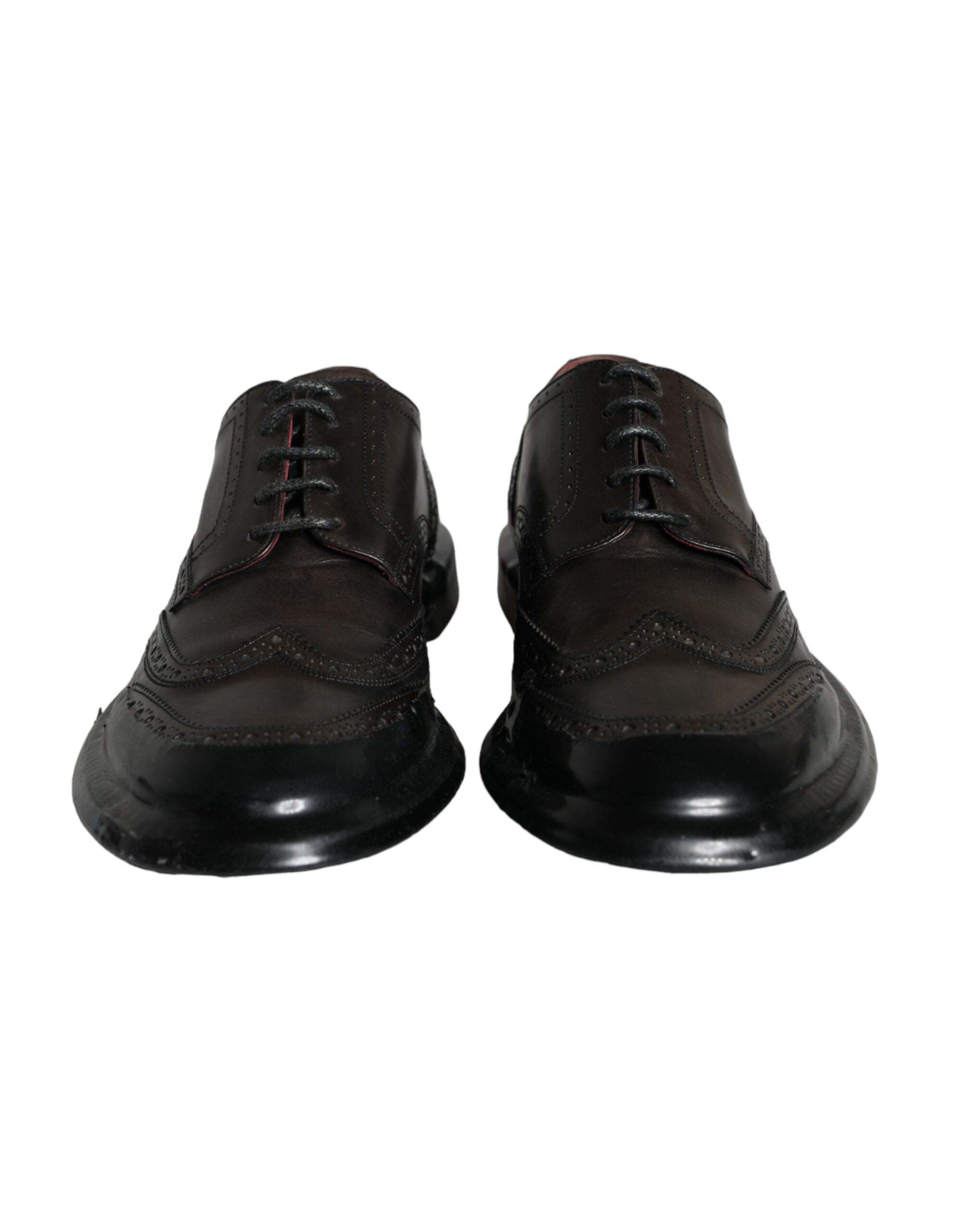 Dolce & Gabbana – Black Leather Oxford Wingtip Shoes