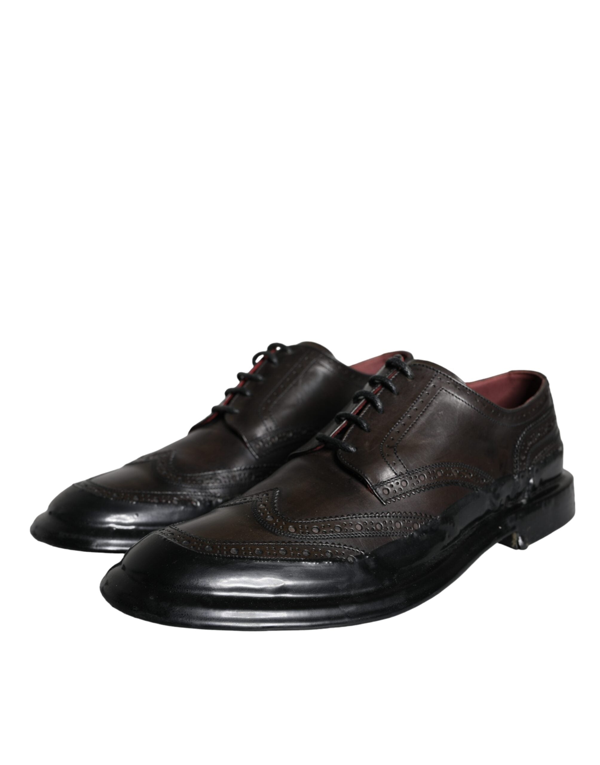 Dolce & Gabbana – Black Leather Oxford Wingtip Shoes