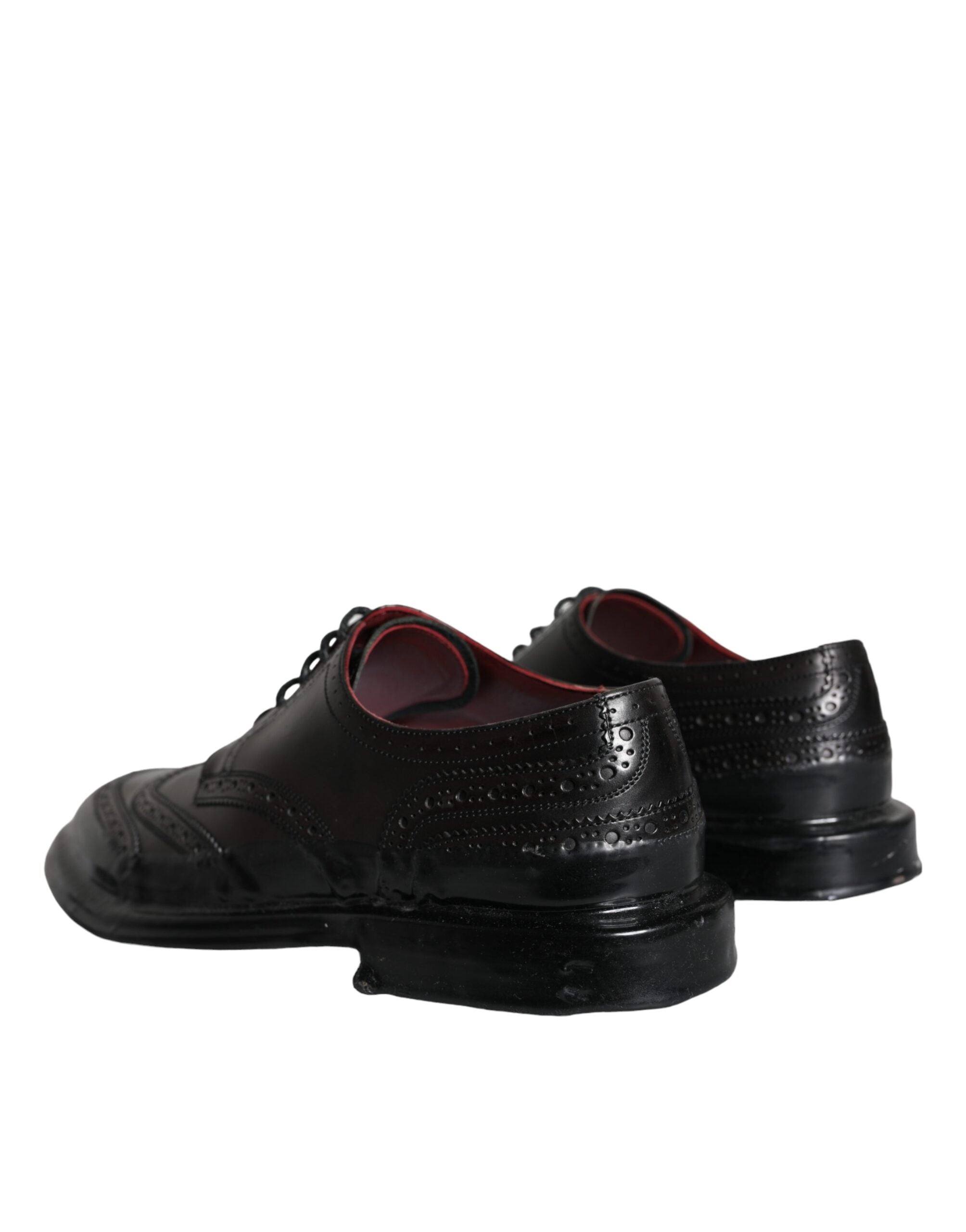Dolce & Gabbana – Black Leather Oxford Wingtip Shoes
