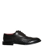 Dolce & Gabbana – Black Leather Oxford Wingtip Shoes