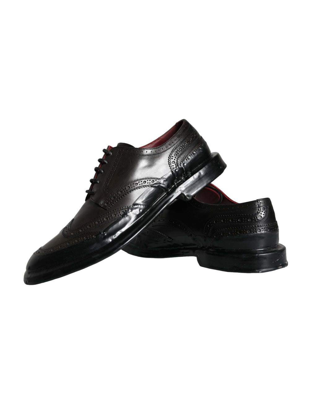 Dolce & Gabbana – Black Leather Oxford Wingtip Shoes