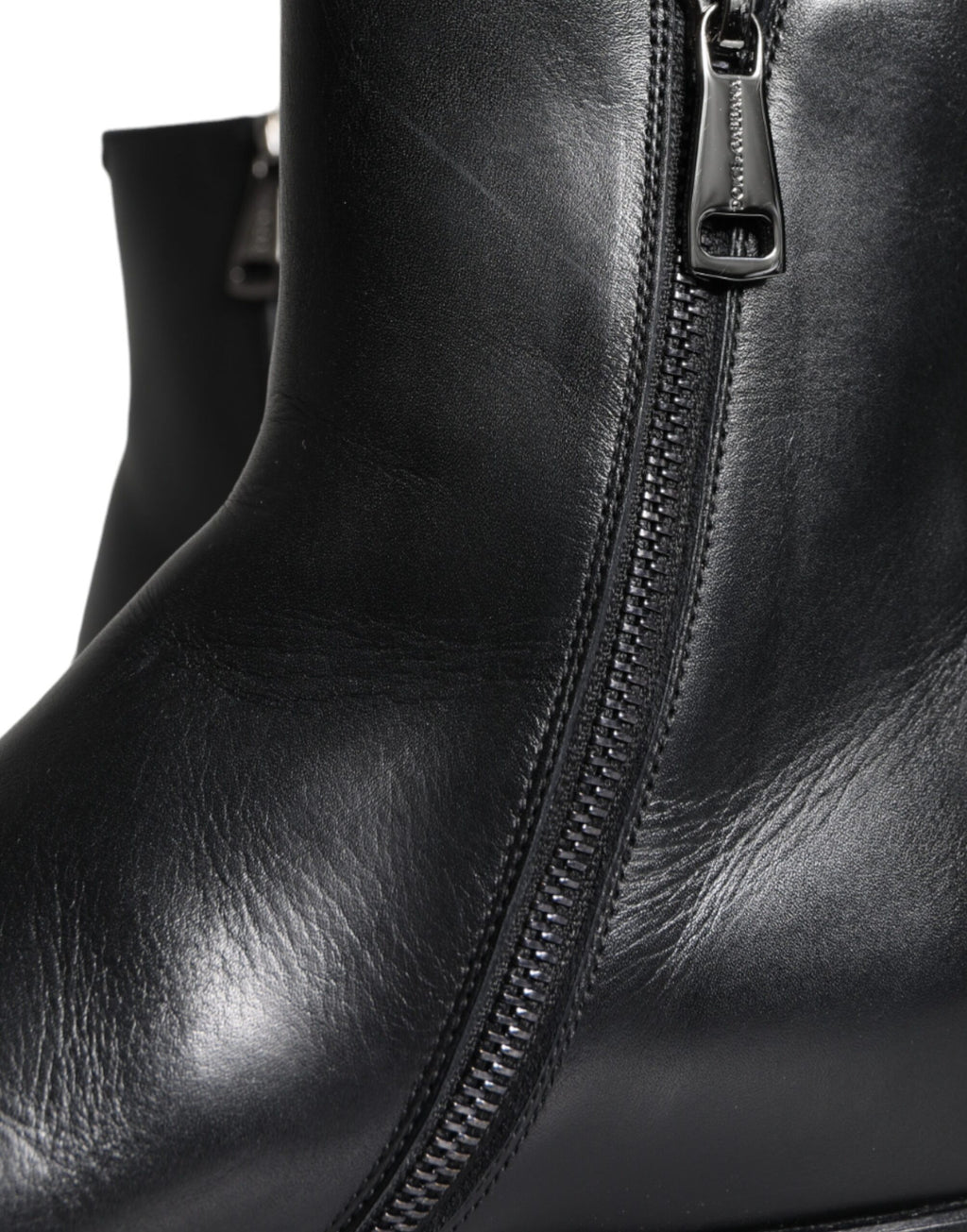 Dolce & Gabbana - Black Calf Leather Men Ankle Boots