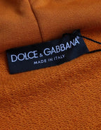 Dolce & Gabbana - Orange Hooded Pullover Sweatshirt Sweater
