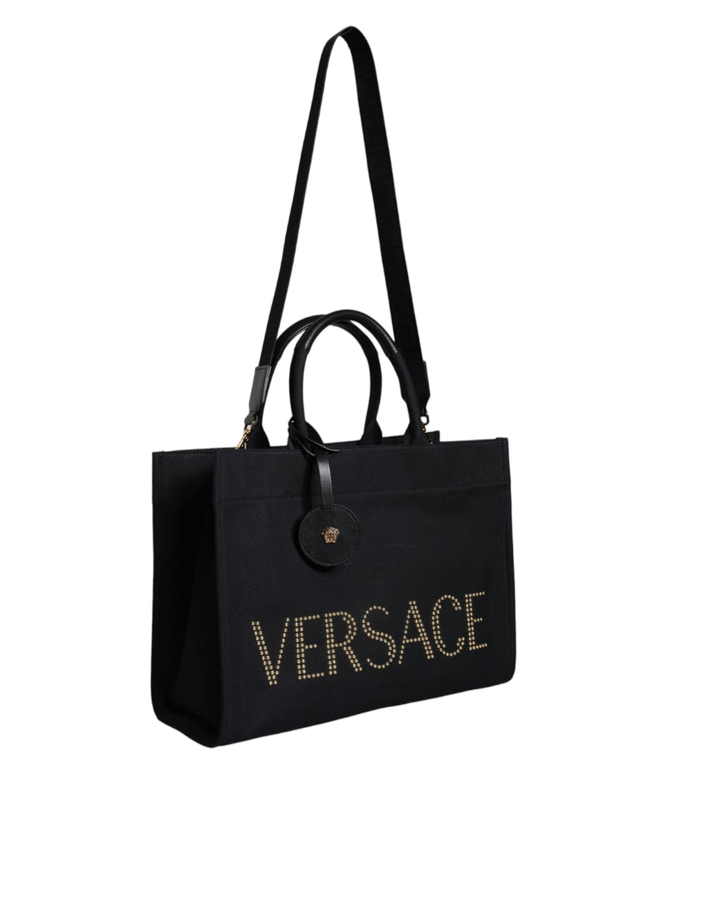 Versace – Black Crossbody Bag with Dual Handles