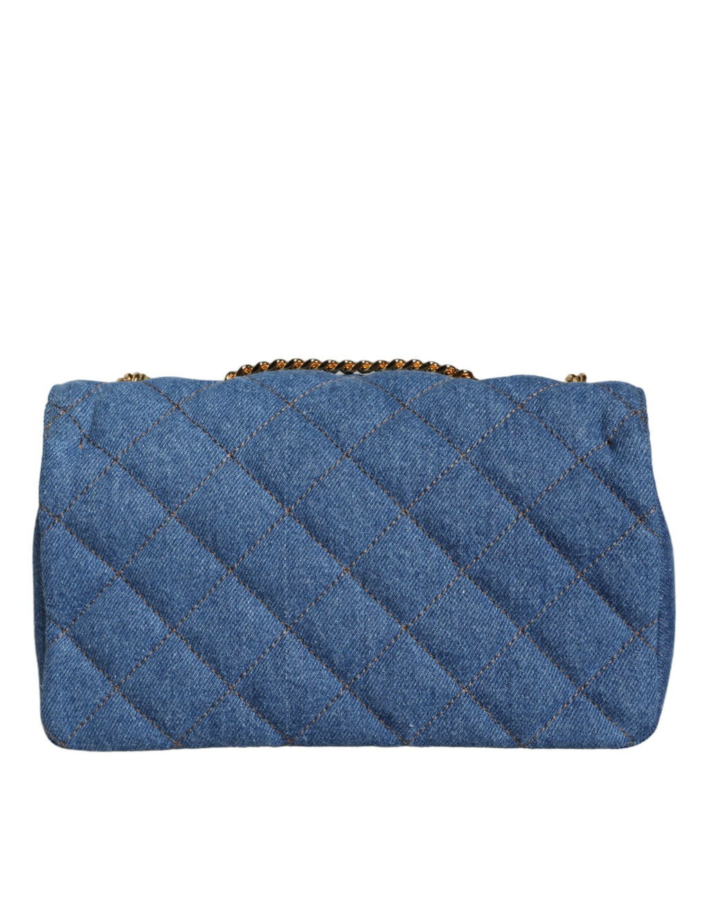 Versace – Blue Quilted Denim Crossbody Bag