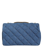 Versace – Blue Quilted Denim Crossbody Bag