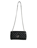 Versace – Black Quilted Lambskin Crossbody Bag