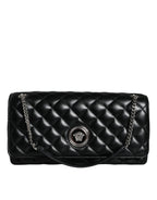 Versace – Black Quilted Lambskin Crossbody Bag