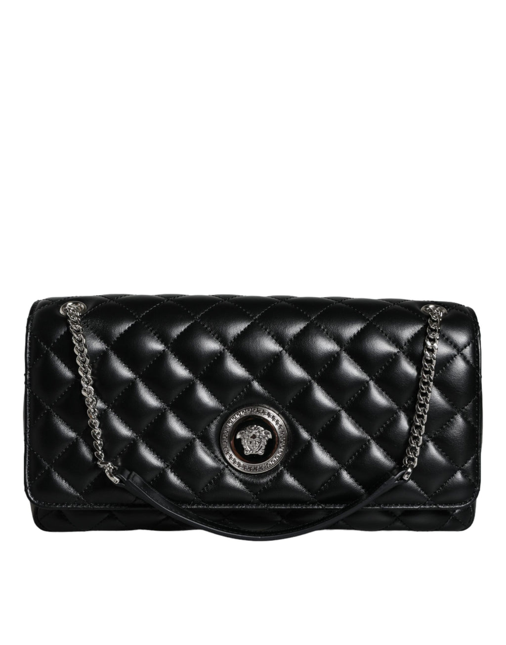 Versace – Black Quilted Lambskin Crossbody Bag