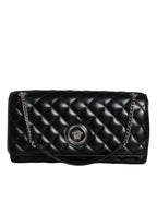 Versace – Black Quilted Lambskin Crossbody Bag