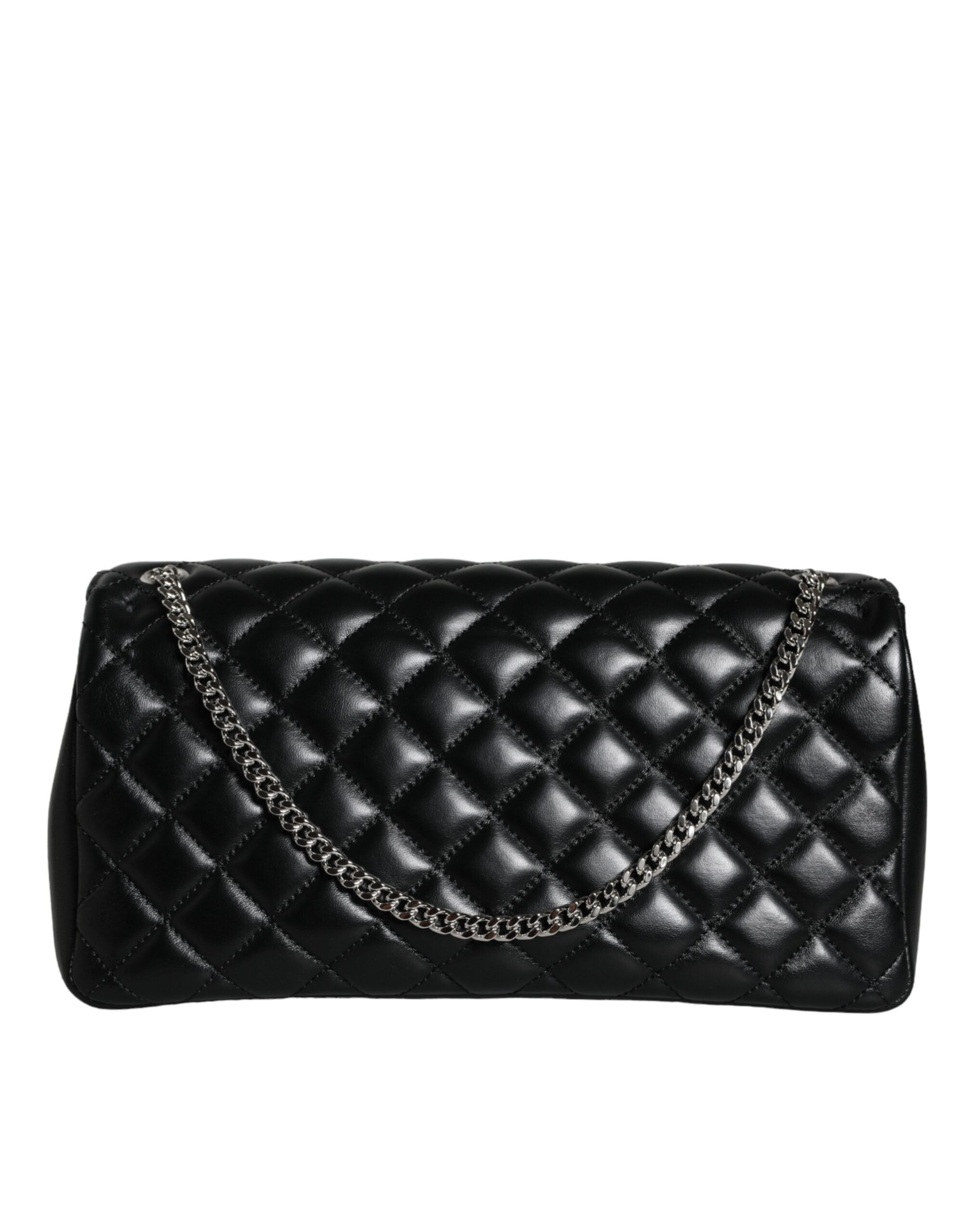Versace – Black Quilted Lambskin Crossbody Bag