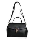Versace – Black Grainy Calfskin Crossbody Bag