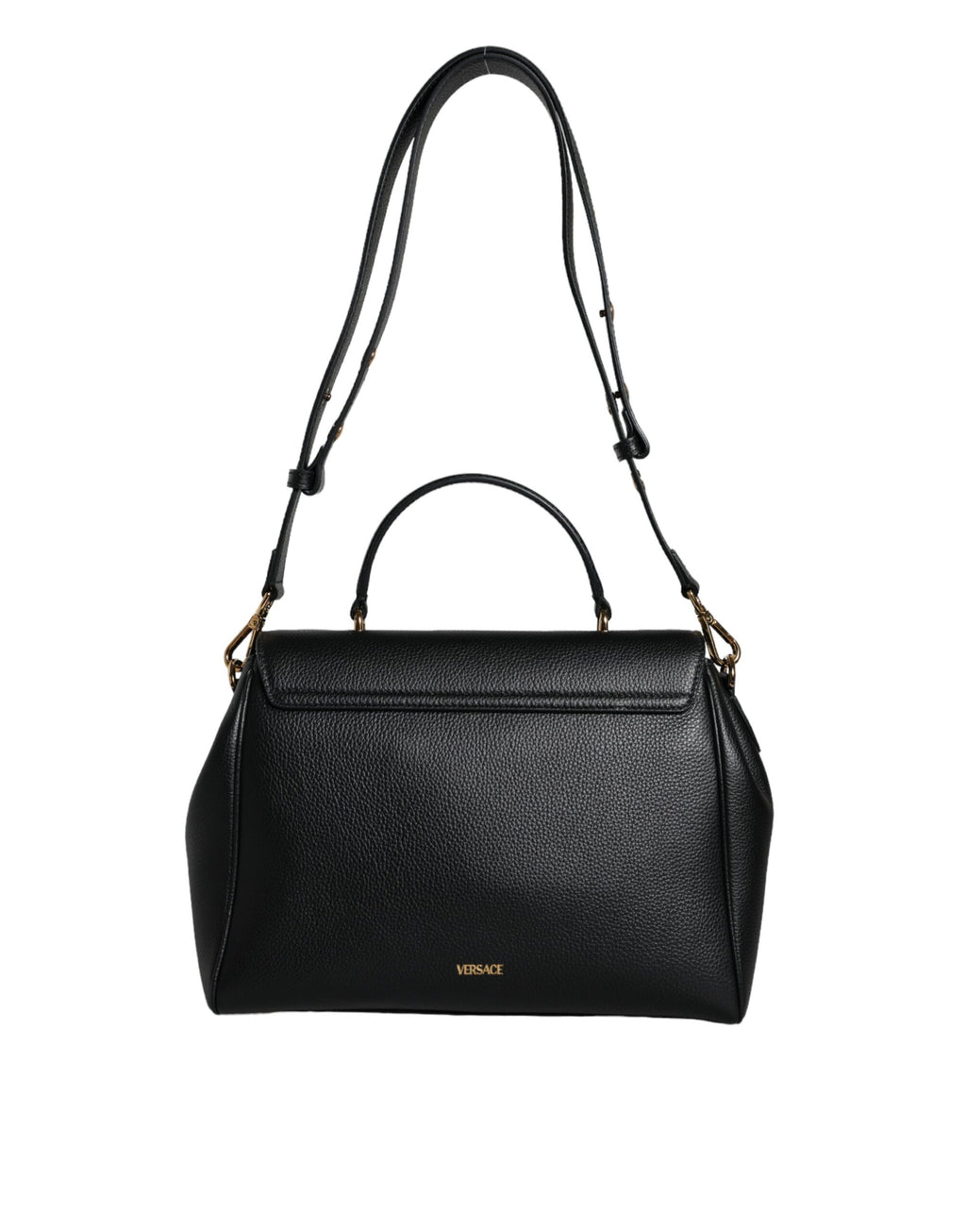 Versace – Black Grainy Calfskin Crossbody Bag