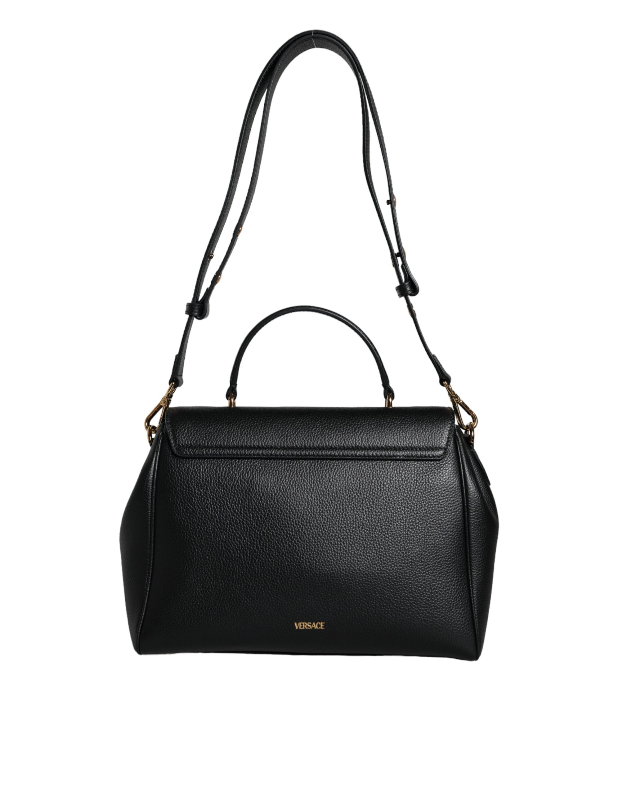 Versace – Black Grainy Calfskin Crossbody Bag